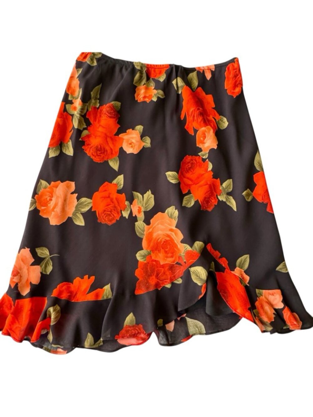 Black Red Floral Skirt Set Women's 10 Petite Lined Holidays NWT Vtg Donna Ricco - Picture 13 of 16